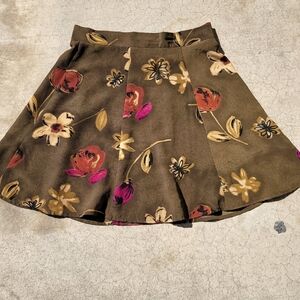 90s Skater Skirt // beautiful colors and floral very fairy core cottage